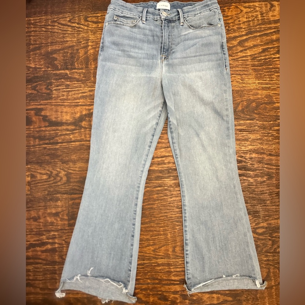 Frame Denim Light Blue Wide Leg Jeans - Great Condition